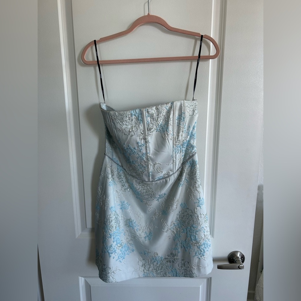Forever 21 Silver Satin Dress